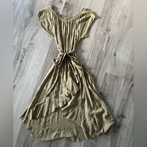 Olive green maxi dress, great condition